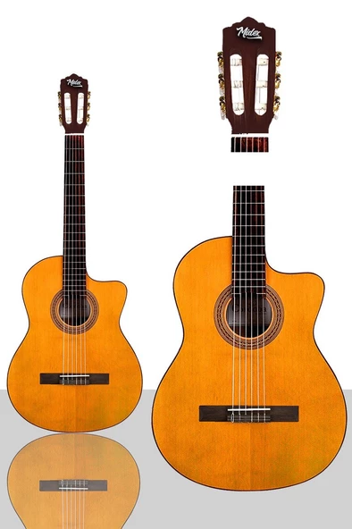 Midex CG-390M-XBAG Klasik Gitar 4/4 Sap Ayarlı Kesik Kasa (Çanta Tuner Askı Capo Metod Pena) - 4