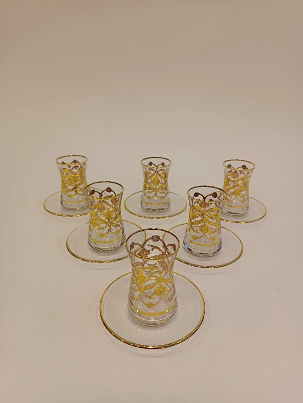 Gold Exclusive Lüks Çay Seti 18 Parça Oryantal - 3