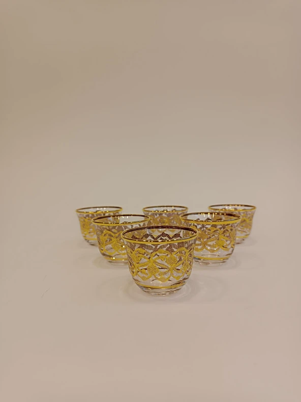 Gold Exclusive Lüks Çay Seti 18 Parça Oryantal - 4