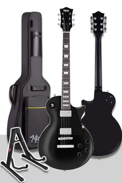 Midex GRX-200BK-BAG Üst Segment Les Paul Kasa Elektro Gitar Set Masif Ağaç (HH) - Resim 2