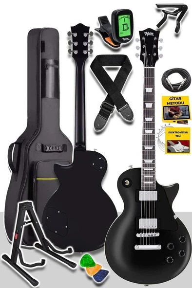 Midex GRX-200BK-BAG Üst Segment Les Paul Kasa Elektro Gitar Set Masif Ağaç (HH) ürün görseli 1