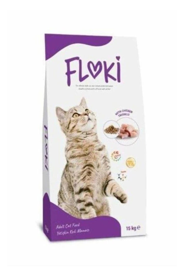 Floki Tavuklu Yetişkin Kedi Maması 15 Kg