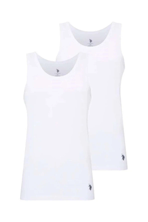 U S POLO ASSN 80441 Erkek Pamuk Tank 2 Li Atlet - 2