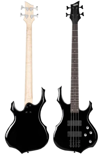 Midex MBG-410BK-20AMP 4 Telli Bas Gitar ve 20W Amfi Gigbag Kulaklık Set - Resim 2