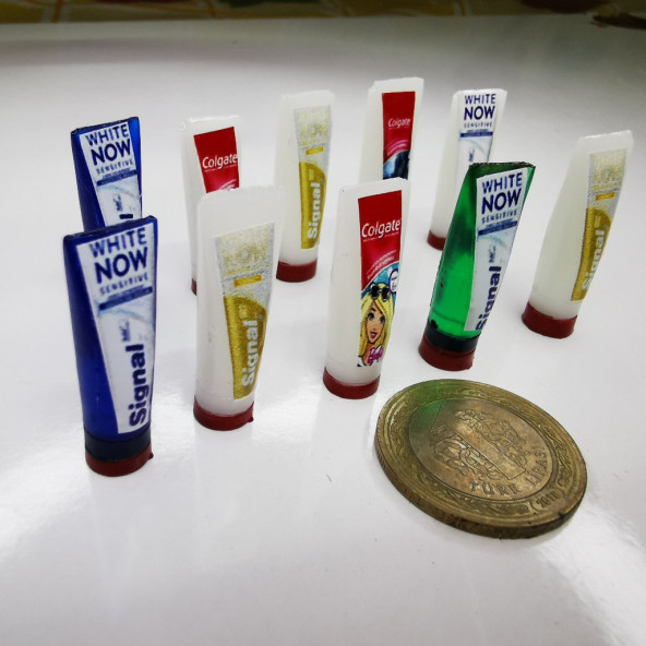 Minyatür Diş Macunları 10 Tane Lot - 3