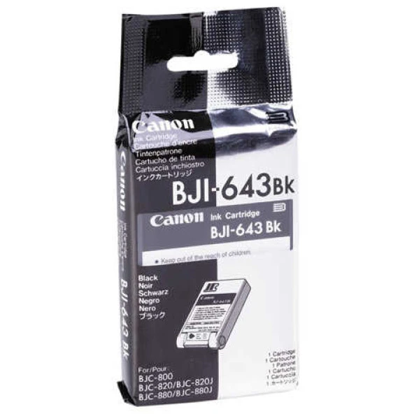 Canon BJI-643BK Siyah Orjinal Kartuş - 1