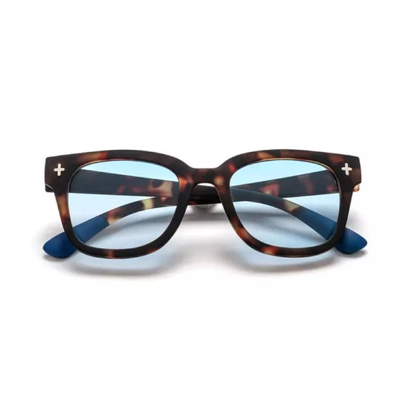 Okkia Giovanni Classic Havana & Blue Unisex Güneş Gözlüğü Mavi Lens