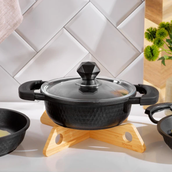 Schafer Crystal Döküm Mini Aile Seti 4 Parça-Siyah - 3