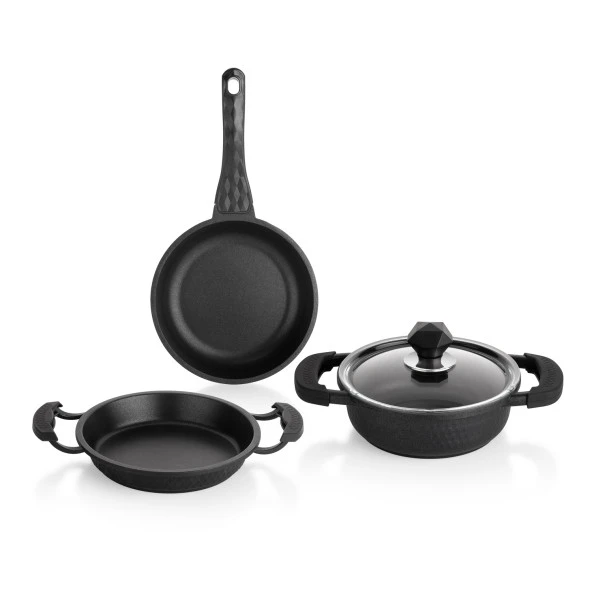 Schafer Crystal Döküm Mini Aile Seti 4 Parça-Siyah - 5