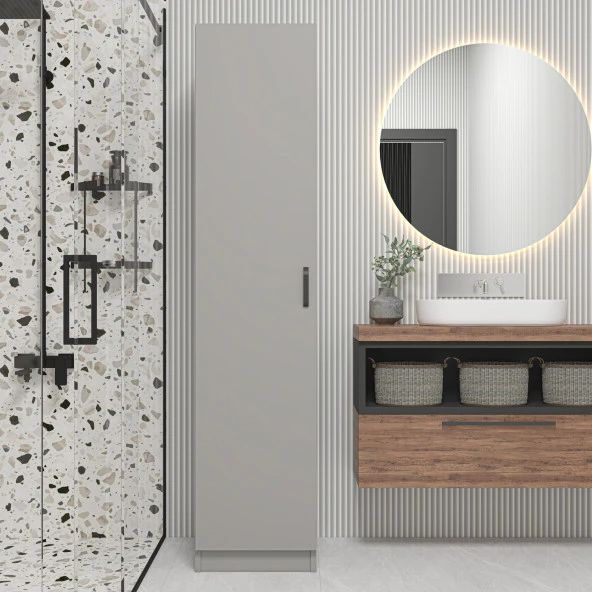 Midoser Yaman Luna Tek Kapaklı 4 Raflı Çok Amaçlı Mutfak Kiler Ve Banyo Dolabı - 3