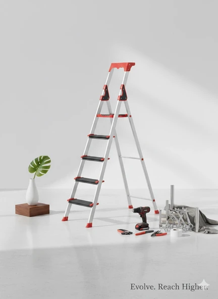 Saraylı Merdiven (4+1) 5'Li Profesyonel Alüminyum ürün görseli