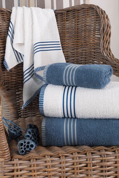 4 lü Kadın Erkek Banyo Havlusu Takımı Oscar - 10