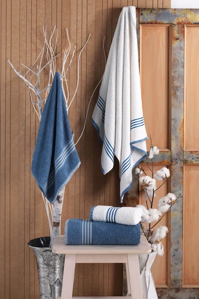 4 lü Kadın Erkek Banyo Havlusu Takımı Oscar - 8