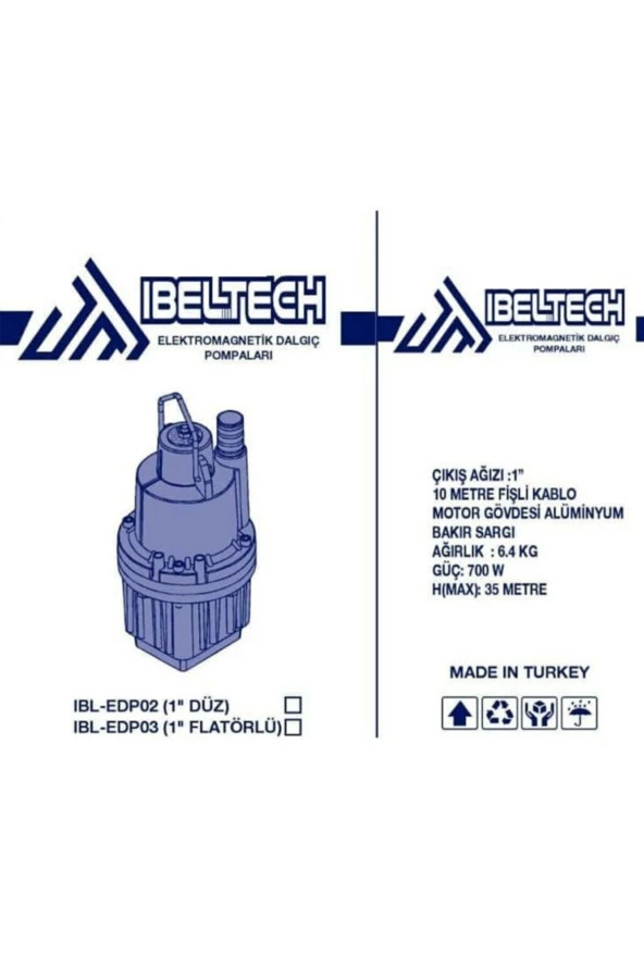 STİLMAX GERMANY TYPE Titreşimli Dalgıç Pompa Seti  1  Düz Dalgıç Pompa Seti 50Mt Su Basınc - 3
