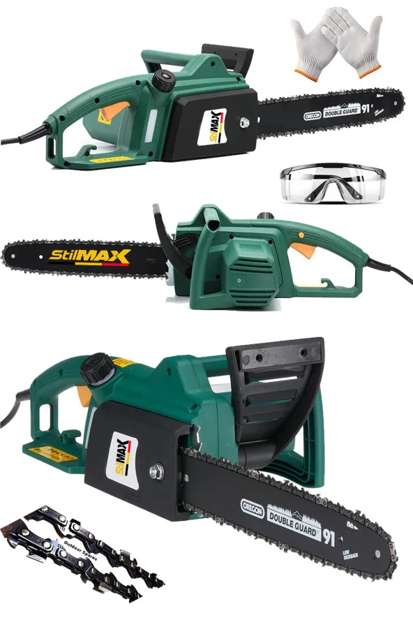 Stilmax Germany  Turbo5500 3000W Elektrikli Hızar Testere Odun Kesme Testeresi 2 Yıl Garantili Faturalı - 2