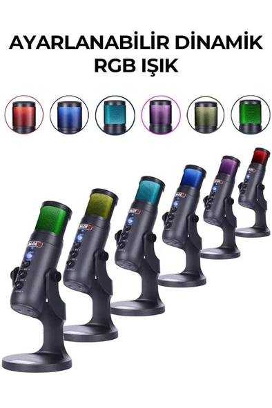 Midex Hype USB Oyuncu ve Yayıncı Mikrofonu (Kayıt Gaming Tiktok Twitch Canlı yayın Discord Youtube) - Resim 2