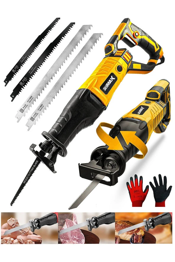 Stilmax Sts1645 4500W  Döner Başlık Metal Dişli Tilki Kuyruğu Ahşap Kemik Kesim Makinası Panter Testere