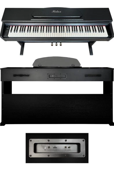 Midex PLX-190BK Siyah Dijital Piyano 88 Tuşlu Hammer Action ve Tuş Hassasiyeti - Resim 3