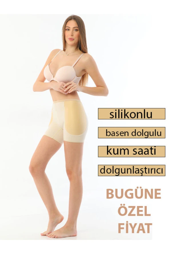 Silikon Süngerli Basen Dolgulu PopUp Korse Kum Saati Şekillendirici Dolgunlaştırıcı Korse