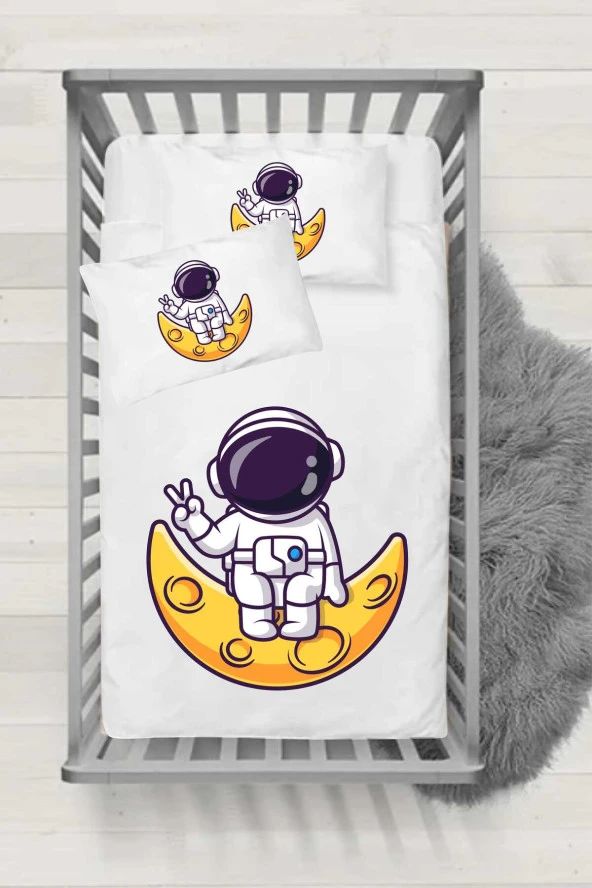 Silikon Yorganlı Bebek Uyku Seti - Astronot Çocukcuk