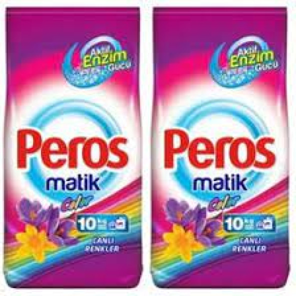 Peros Toz Deterjan Renkliler İçin 10 kg x 2 - 140 Yıkama