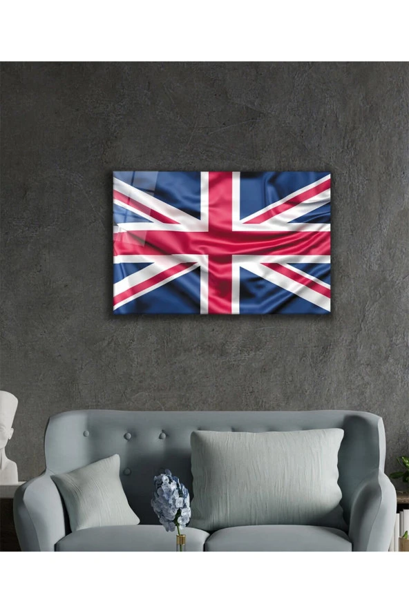 Birleşik Krallık Bayrağı Cam Tablo ,United Kingdom Flag