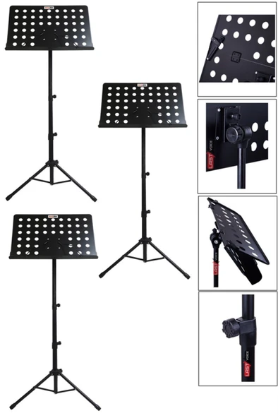 Lastvoice NT104-3X Şef Tipi Katlanır Nota Standı Sehpası (3LÜ Ekonomik Paket) ürün görseli 1
