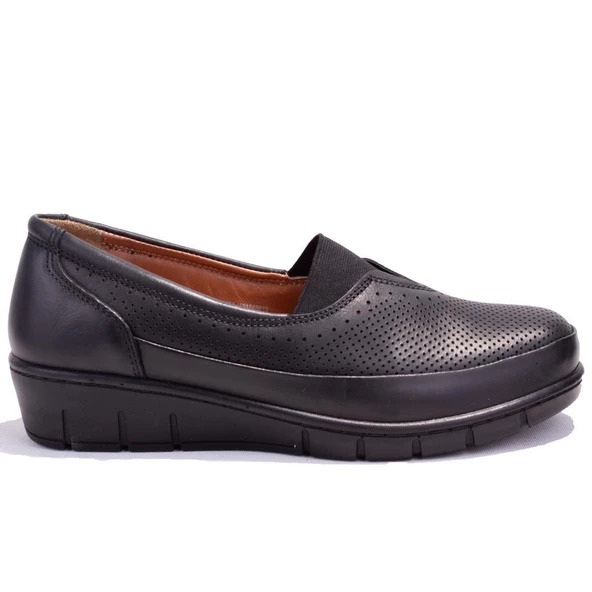 Polaris 105071 Siyah 5 Nokta Ortopedik Günlük Kadın Deri Ayakkabı - 2