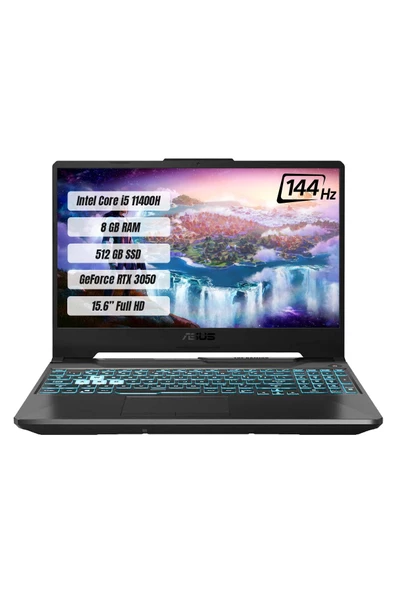 ASUS Tuf Gaming F15 Fx506hc-hn409 Intel I5 11400h 8gb 512gb Ssd Rtx3050 144hz Dos 15.6 Fhd Notebook