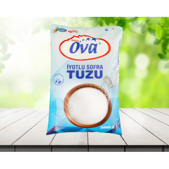 Ova İyotlu Sofra  Tuzu 3000 g 1 adet