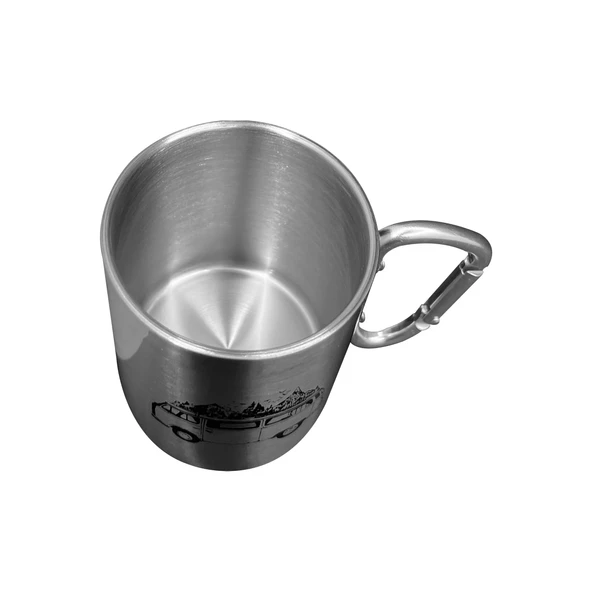 Orcamp Karabina Saplı Çelik Kupa Bardak Gri OUT-1850 - 4