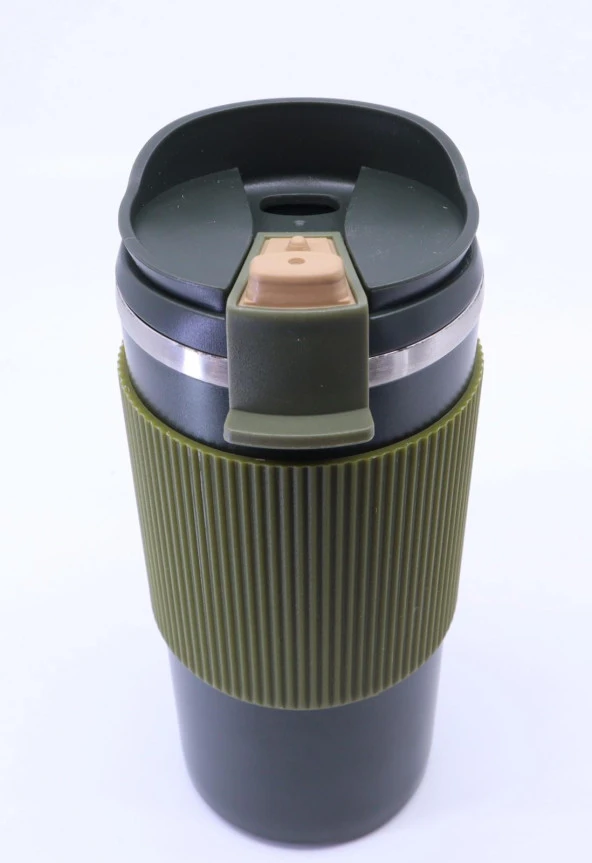 Çift Katmanlı Paslanmaz Çelik Sızdırmaz Termos Bardak 500 Ml Kupa - Yeşil - 5