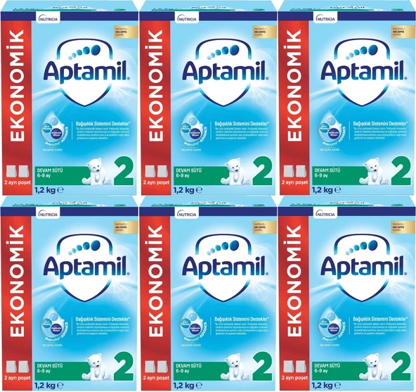 Nutrıcıa Aptamil 1200GR Devam Sütü No:2 (6-9 Ay) (6 Lı Set)