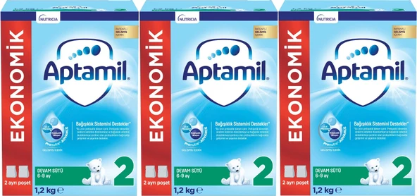Nutrıcıa Aptamil 1200GR Devam Sütü No:2 (6-9 Ay) (3 Lü Set)