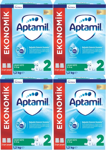 Nutrıcıa Aptamil 1200GR Devam Sütü No:2 (6-9 Ay) (4 Lü Set)
