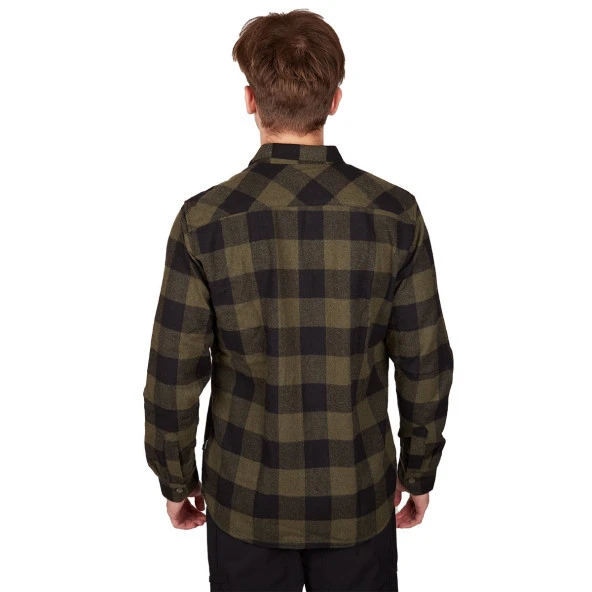 Alpinist Felder Erkek Ekose Outdoor Gömlek Haki (600601) - Resim 4