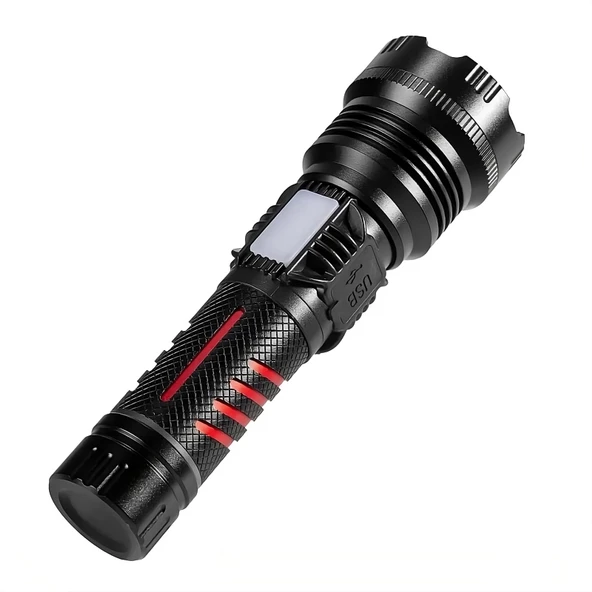 Argeus Şarjlı Zoomlu Metal El Feneri - 2