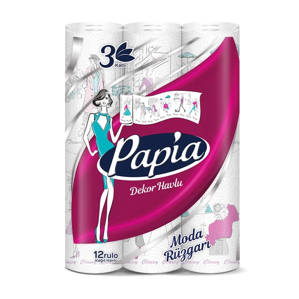 Papia 12'li Decor Kağıt Havlu
