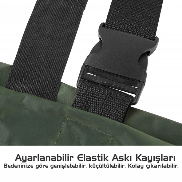 Protackle Primax Taslan Su Geçirmez Haki Tulum Çizme (NCW003) - Resim 4