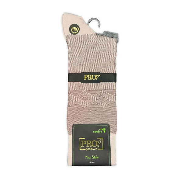Pro Çorap Tumaniş Bambu Erkek Çorabı Bej (17104-R8) - 2