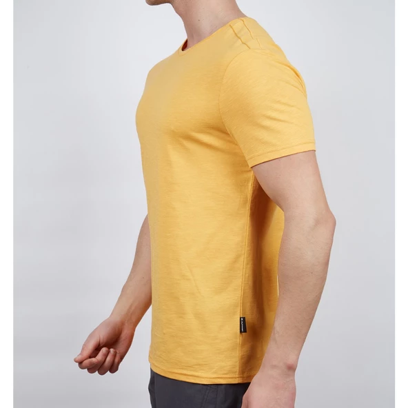 Alpinist Basic Erkek Pamuklu T-Shirt Hardal (600400) - Resim 2