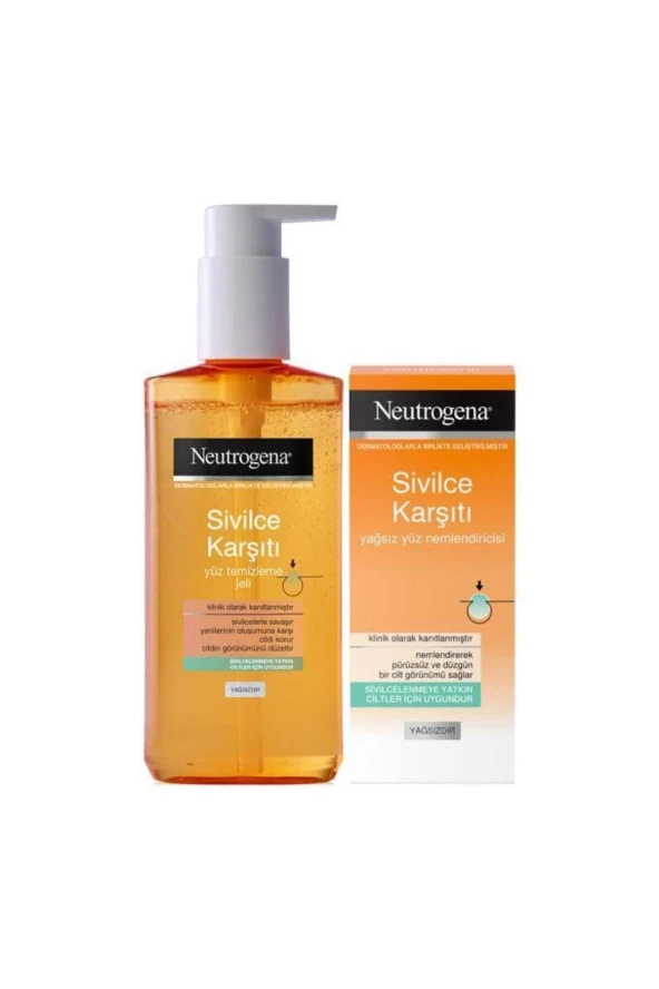 Neutrogena Sivilce Karşıtı Temizleme Jeli 150 Ml+nemlendirici 50 Ml