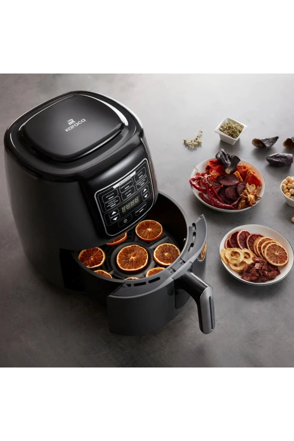 Karaca Smart Sensorlü Ev Yoğurdu, Közleme, Fırın/Izgara 6 Pişirme Fonksiyonlu XL 4 Litre AirFry 1550W - 2