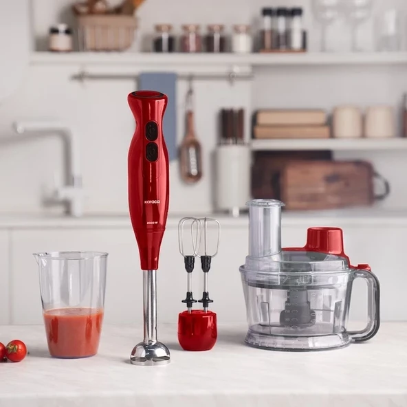 Karaca 2000W Turbo fonksiyon-Çift taraflı Paslanmaz Çelik bıçak Buz Kırma Blender Seti - 7