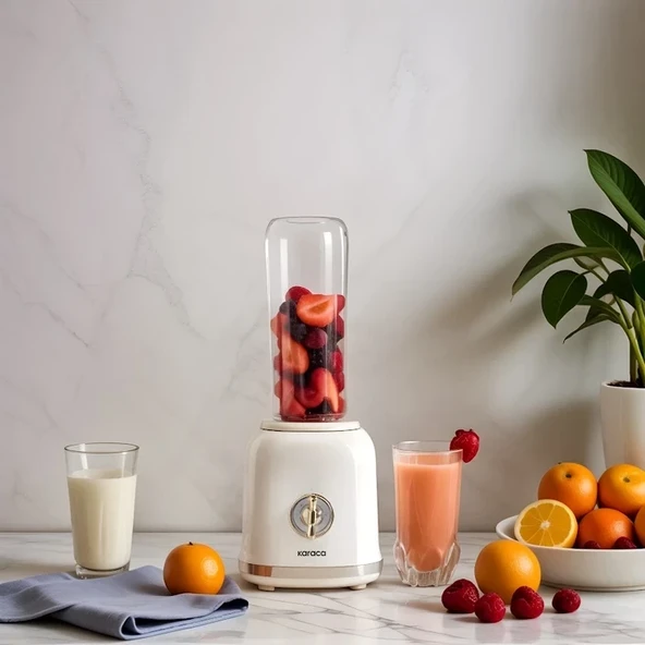 Karaca Retro Personal Kişisel Smoothie Blender Cream