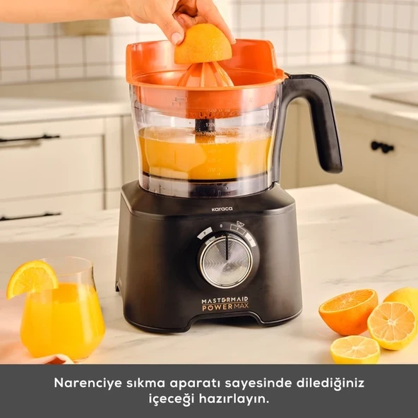 Karaca Mastermaid 11 In 1 Premium Mutfak Robotu Çift Katlı 4 Kanatlı Doğrayıcı Black 2500 W - 4