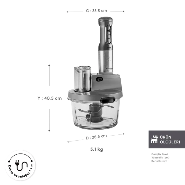 Karaca 2500W Yüksek Güç 4 Kanatlı Bıçaklar Buz Kırma Premium Tasarım Cam Mutfak Robotu & Blender - 9