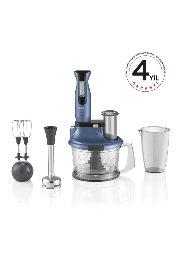 Arzum 1500W GÜÇ 4' lü Bıçak Buz kırma & Doğrayıcı 4 YIL Garantili Blender Set & Mutfak robotu
