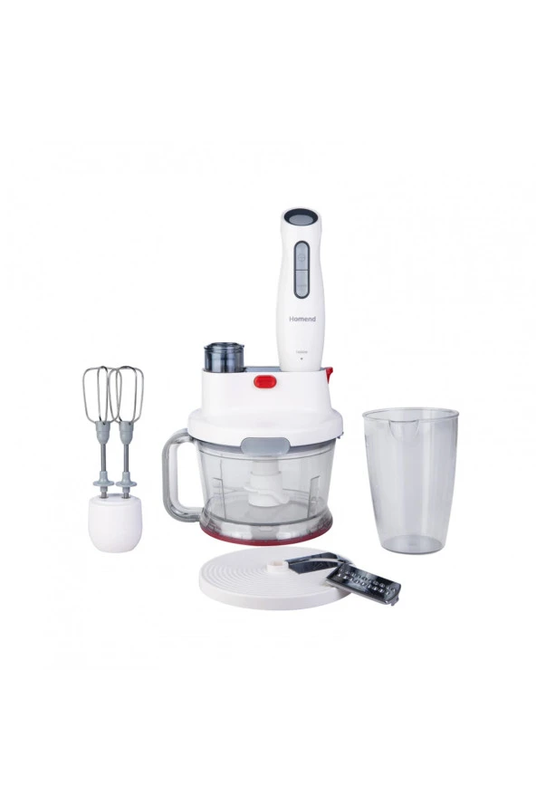 Homend Functionall 2804H 1000 W Beyaz Mutfak Robotu