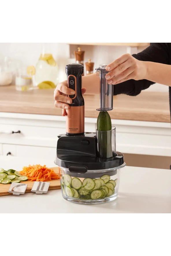 Karaca Mastermaid Buz Kırma Pro 6 bıçaklı Paslanmaz Çelik Blender CAM 2500W Güçlü Mutfak Robotu